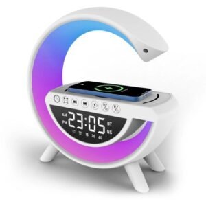 Rgb lights wireless charging alarm